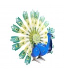 3D Puzzle Peacock for Kids, Assembling Sheet, 47 pieces, Attractive Show Piece